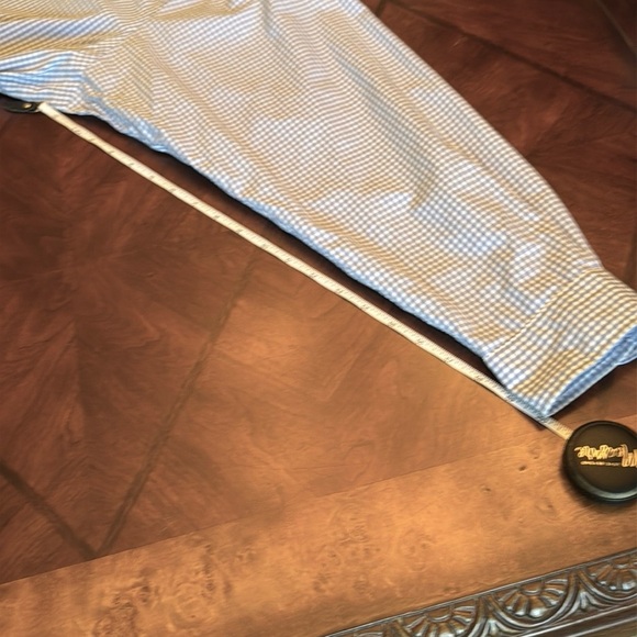 POLO RALPH LAUREN Men’s Blue and White Checkered Shirt, 18 34/35 - Picture 6 of 11